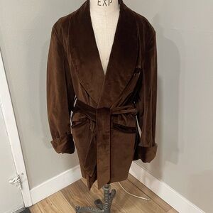 Jackets Coats Vintage Mens Brown Velvet Smoking Jacket Poshmark